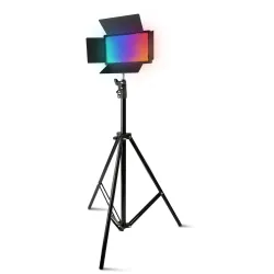 Відеосвітло LED-U600 RGB постійне світло для фото, відео зі штативом 2,1 метр лампа для фону. Студійне світло.