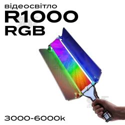 Лампа видеосвет ручной 40 см R1000 204pcs RGB 360 лампа18W для селфи для тик тока. Студийный свет., картинка 1
