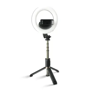Монопод-штатив Stick Tripod Q07 с блютуз кнопкой и кольцевой лампой для телефона с пультом палка для селфи