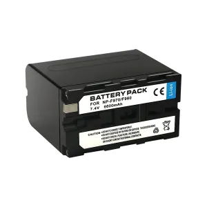 Аккумулятор для видеосвета f970/f960 6600 mAh съёмный для видеосвета, кольцевых ламп