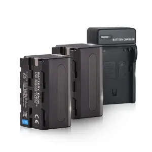 Набор аккумуляторы для видеосвета, кольцевых ламп 4400 mAh и зарядное устройство для аккумуляторов f550/f570
