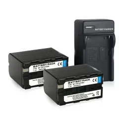 Набор аккумуляторы для видеосвета, кольцевых ламп 6600 mAh и зарядное устройство для аккумуляторов f550/f570