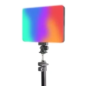 Видеосвет цветной Plokama U480 RGB портативный видеосвет со штативом 2 м. Лампа для визажиста. Студийный свет.