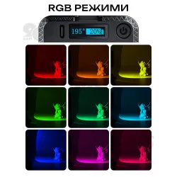 Лампа закат Led W-S6 портативный видеосвет RGB цветная LED панель для фото и видеосъемки для селфи, картинка 2