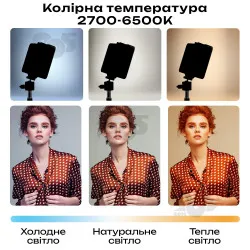 Видеосвет LED лампа RGB с треногой постоянный свет для фото RGB панель лампа для фона, картинка 2