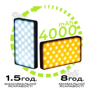 Відеосвітло LJ-S01 портативне світло для відео led панель відеосвітло з акумулятором. Студійне світло., картинка 2