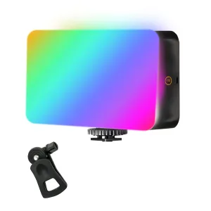 Видеосвет LED лампа RGB постоянный свет для фото цветной свет для видео накамерный свет с прищепкой