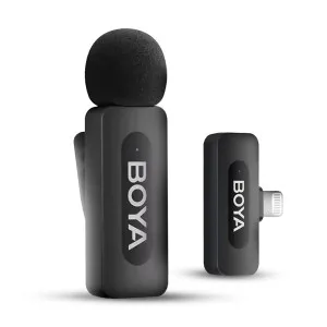 Беспроводной петличный микрофон для iPhone Boya BY-V1 V2.0 Lightning петличка для айфона телефона
