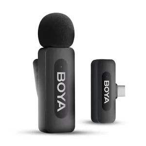 Профессиональный беспроводной петличный микрофон Boya BY-V10 V2.0 Type-C петличка для айфона, андроида