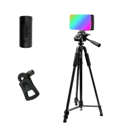 Видеосвет RGB со штативом для телефона и фотоаппарата Neepho 180 см постоянный свет для фото LED панель