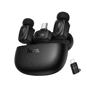 Микрофон петличка Hoco L19 Type-C Lightning двойной с зарядным кейсом