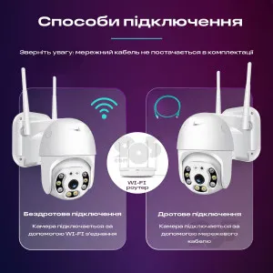 Набор 3 шт уличная поворотная IP камера видеонаблюдения WiFi - 4 Мп iCSee камера вайфай наружного наблюдения для дома, картинка 2
