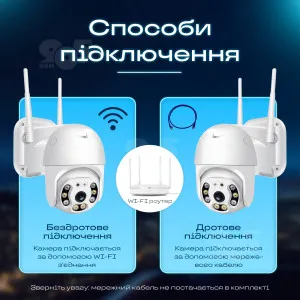 Набор 2 шт уличная поворотная IP камера видеонаблюдения WiFi V380 PRO поворотная 4 МП с удаленным доступом, картинка 2