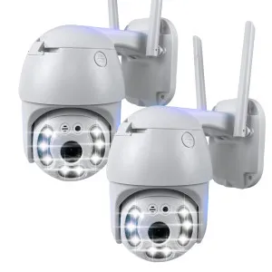 Набор 2 шт уличная поворотная IP камера видеонаблюдения WiFi V380 PRO поворотная 4 МП с удаленным доступом