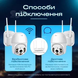 Набор 3 шт уличная поворотная IP камера видеонаблюдения WiFi V380 PRO поворотная 4 МП с удаленным доступом, картинка 2