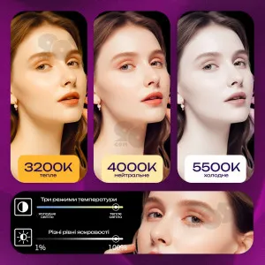 Видеосвет LED-U600 RGB постоянный свет со штативом 2,1 метр + аккумуляторы 2400mAh. Лампа для визажиста. Студийный свет, картинка 2