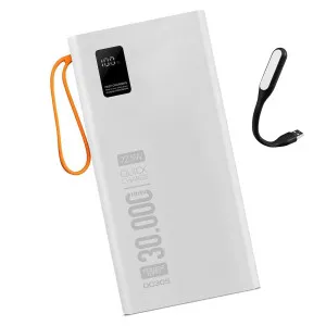 Повербанк POWER WAY QC30S 30000 mAh 22.5W powerbank со встроенными кабелями - Белый