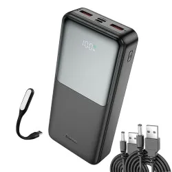 Повербанк для роутера Hoco J136A 20000 mAh комплект питания Powerbank + 2 шт юсб шнур для вай фай роутера 9/12V