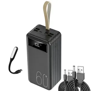 Повербанк для роутера Torima TRM-1061 60000 mAh 22,5W комплект питания Powerbank + юсб шнур для вай фай роутера 9V/12V