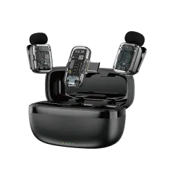 Микрофон петличка WIWU Wi-WM008 Type-C двойной с зарядным кейсом