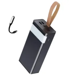 Повербанк WUW Y114 40000 mAh с LED-фонарем портативное зарядное устройство для смартфона планшета кольцевой лампы дома