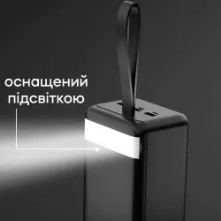 Повербанк WUW Y114 40000 mAh с LED-фонарем портативное зарядное устройство для смартфона планшета кольцевой лампы дома, картинка 2
