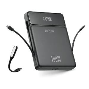Повербанк Kensa KP-98 30000 mAh 100W Power bank внешний аккумулятор с быстрой зарядкой для ноутбука телефона планшета