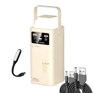 Повербанк для роутера KENSA 50000 mAh 22,5W/30W с LED-фонарем + 2 шт юсб шнура для вай фай роутера на 9/12V