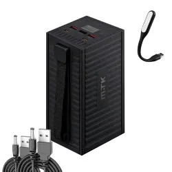 Повербанк для роутера MTK 50000 mAh QC+PD 22,5W Power bank з ліхтарем + 2 шт юсб шнура для вай фай роутера на 5-9/12V
