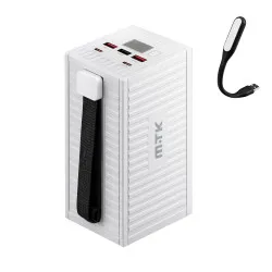 Повербанк MTK 50000 mAh QC+PD 22,5W Power bank з LED-ліхтарем зовнішній акумулятор з швидкою зарядкою - Білий