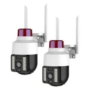 Комплект 2 шт Уличная ip камера видеонаблюдения IP WiFi Q15 v380 3 Мп поворотная с удаленным доступом с передачей на телефон