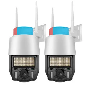 Комплект 2 шт Уличная ip камера видеонаблюдения IP WiFi Q18 v380 3 Мп поворотная с удаленным доступом с передачей на телефон