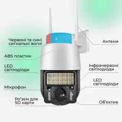 Комплект 2 шт Уличная ip камера видеонаблюдения IP WiFi Q18 v380 3 Мп поворотная с удаленным доступом с передачей на телефон, картинка 1