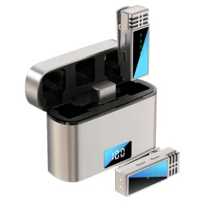 Микрофон петличка Jmary MW-15 Type-C двойной с зарядным кейсом