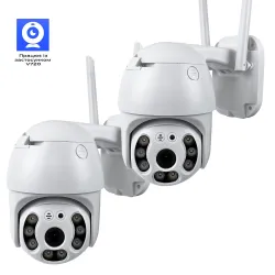 Набір 2 шт. Вулична поворотна IP камера відеоспостереження WiFi А6 V720 - 2 Мп камера вайфай зовнішнього спостереження для будинку