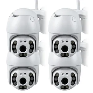 Набор 4 шт. Уличная поворотная IP камера видеонаблюдения Wi-Fi А6 V720 - 2 Мп камера вайфай наружного наблюдения для дома