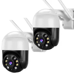 Набор 2 шт WiFi камеры видеонаблюдения N3(A8) ICSEE 4MP уличные поворотные с автослежением и удалённым доступом