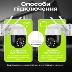 Набор 2 шт WiFi камеры видеонаблюдения N3(A8) ICSEE 4MP уличные поворотные с автослежением и удалённым доступом, картинка 2