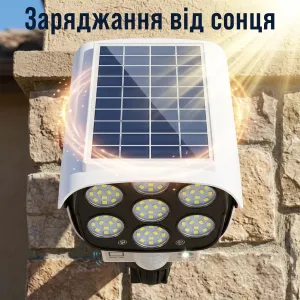 Муляж камеры видеонаблюдения с солнечной панелью, LED-фонарём и датчиком движения, картинка 2