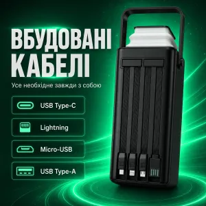 Повербанк із LED-ліхтарем HOCO 50000 mAh із швидкою зарядкою, картинка 2