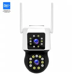 Камера відеоспостереження вулична WiFi з 2 об'єктивами 2+2 Мп V360 Pro та PIR-датчиком руху