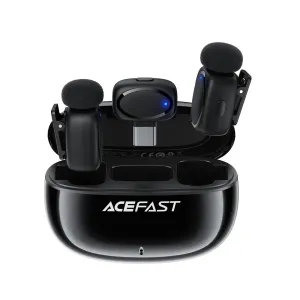 Подвійний бездротовий мікрофон для телефону ACEFAST Type-C з ефектом бурундука та зарядним кейсом