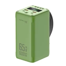 Повербанк Konfulon 60000 mAh PD 65W для ноутбука з 4 виходами та ліхтариком