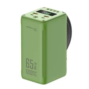 Повербанк Konfulon 60000 mAh PD 65W для ноутбука з 4 виходами та ліхтариком