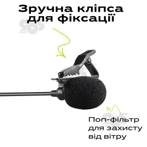 Профессиональный петличный микрофон BOYA BY-M1DM 3.5 мм микрофон петличка для телефона петличка для пк камеры, картинка 1