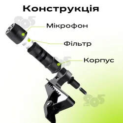 Профессиональный петличный микрофон BOYA BY-M1DM 3.5 мм микрофон петличка для телефона петличка для пк камеры, картинка 2