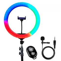 Набор для блогера 5 в 1 кольцевая лампа 26 см RGB со штативом на 2м кольцевая лампа лампа для селфи
