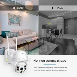 Уличная поворотная IP камера видеонаблюдения WiFi N3 6913 - 2mp ICSee - камера  наружного наблюдения для дома, картинка 2