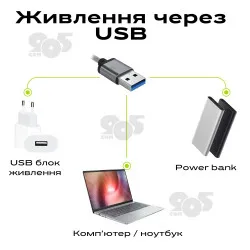 Прямокутна світлодіодна LED-лампа для фото, відео 10х15 см зі штативом 2,1 м лампа для фону працює від USB, картинка 2