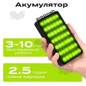 Портативный видеосвет W140 RGB цветная LED панель для фото и видеосъемки лампа для селфи, картинка 2